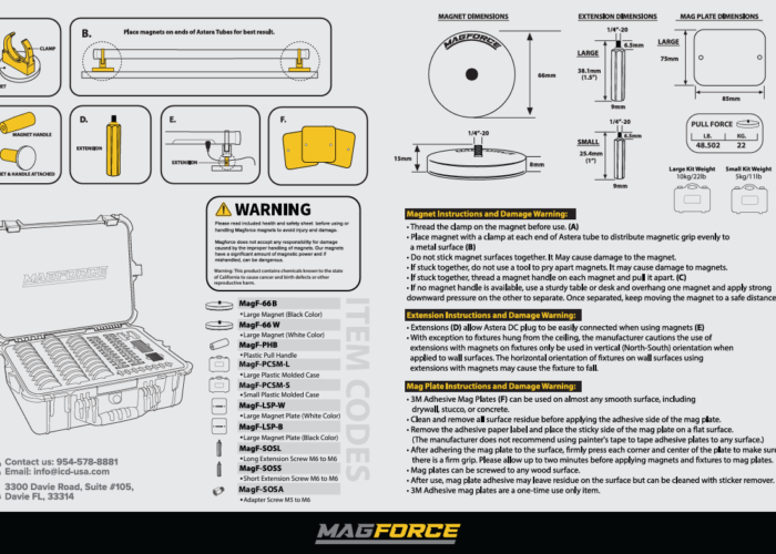 MAGFORCE PRO KIT - HEALTH AND SAFETY