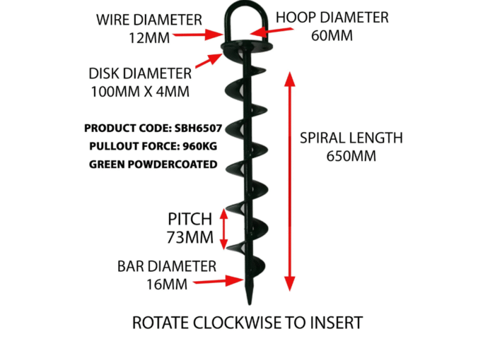 SPYRABASE HURRICANE GROUND ANCHOR 650 (2)