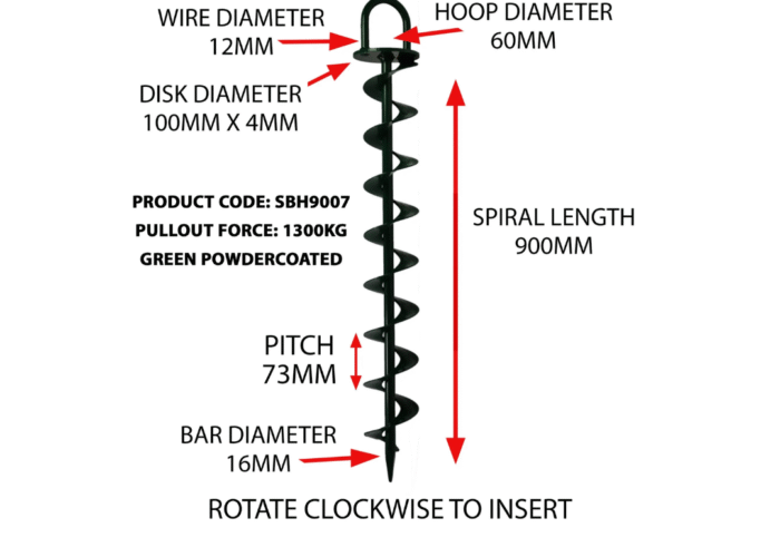 SPYRABASE HURRICANE GROUND ANCHOR 900 (2)
